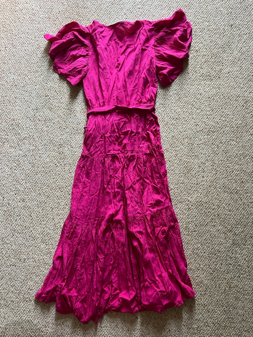 NWT Petal & Pup Small Pink Wrap Maxi Dress with Tie Waist - Picture 5 of 7